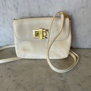 ROWALLAN Crossbody/Clutch Leather Off White